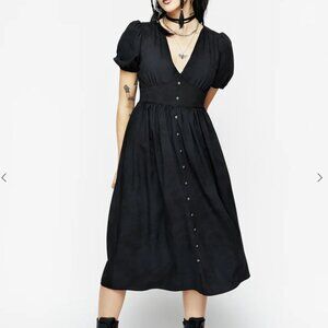 Disturbia Gladys Button Front Midi Dress NWT